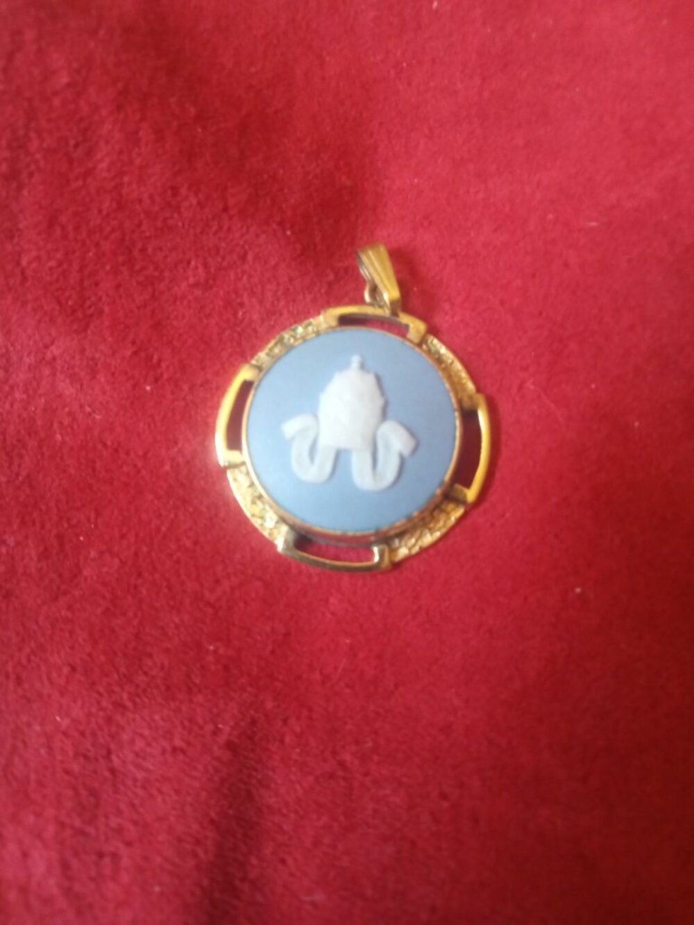 Wedgewood blue jasperware pendant